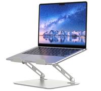 SOUNDANCE Support réglable pour Ordinateur Portable - Design Ergonomique - en métal - Compatible avec Ordinateur de 10,6" - Gris argenté