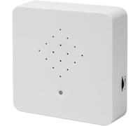 Soundbox blanc avec chant des oiseaux - 12 cm - Haut-parleur avec détecteur de mouvement - Décoration oiseau gazouillant avec capteur de 2 m pour la détente, le spa, le bien-être