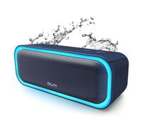 SoundBox Pro Haut-parleur Bluetooth 20W Son Stéréo Puissant avec Bass Extra, Boîte à Son, Appairage Stéréo TWS, IPX6 Étanche, Lumières Multicolores, 20H Autonomie, Portable, Enceinte Sans Fil-Bleu