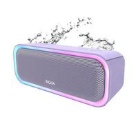SoundBox Pro Haut-parleur Bluetooth 20W Son Stéréo Puissant avec Bass Extra, Boîte à Son, Appairage Stéréo TWS, IPX6 Étanche, Lumières Multicolores, 20H Autonomie, Portable, Enceinte Sans Fil-Pourpre