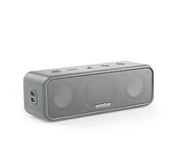 Soundcore 3 Enceinte Bluetooth Son stéréo, Drivers de diaphragme Pur Titane, Technologie PartyCast, BassUp, autonomie 24 h, étanchéité IPX7, appli pour égaliseurs personnalisés, utilisable à Domicile