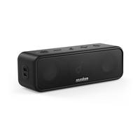 Soundcore 3 Enceinte Bluetooth Son stéréo, Drivers de diaphragme Pur Titane, Technologie PartyCast, BassUp, autonomie 24 h, étanchéité IPX7, appli pour égaliseurs personnalisés, utilisable à Domicile
