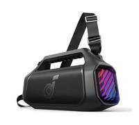 Soundcore Boom 2 Plus Enceinte Bluetooth puissante, 140W, 2+2 canaux stéréo, BassUp 2.0,Charge Rapide 30W, 20h, IPX7, lumières RGB, USB-C, pour l'extérieur, Le Camping, la Plage et Le Jardin