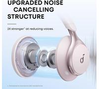 soundcore par Anker Space One, casque à réduction de bruit active adaptative, réduction 2X plus forte des voix humaines, autonomie ANC 40 h, commande par application, audio sans fil haute résolution L