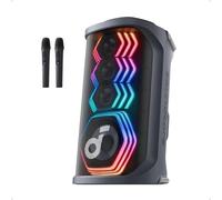 Soundcore Rave 3S Enceinte Bluetooth avec 2 Microphones sans Fil, Son 200 W, Suppression vocale IA, amplificateur de Voix, réverbération, Jeu de lumière,12 h, Enceinte Bluetooth puissante