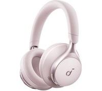 Soundcore Space One - Écouteurs avec micro - circum-aural - Bluetooth - sans fil, filaire - Suppresseur de bruit actif - jack 3,5mm - rose Rose