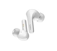 Belkin Écouteurs Bluetooth True Wireless SOUNDFORM Flow avec suppression du bruit de fond (Bluetooth,IPX5 résistance à l’eau, 31h lecture, pour iPhone, Galaxy, Pixel, blanc), AUC006
