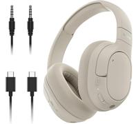Soundform Isolate Casque Bluetooth Sans Fil Avec Anc Hybride (Casque Audio À Réduction De Bruit, 60 H De Lecture, Basses Profondes, Oreillettes Cloudcushion, Utilisation En Déplacement) - Beige