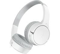 SoundForm Mini Casque Audio sans Fil pour Enfants avec Micro intégré (Circum-aural, autonomie de 30 h, pour Apprentissage, Voyages, Autocollants Amusants, pour iPhone, iPad, Galaxy) - Blanc