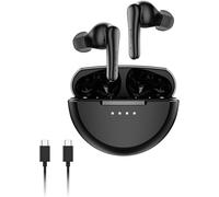 Soundform Rhythm Écouteurs True Wireless Avec Micro Intégré (Recharge Rapide Usb-C, Autonomie De 28 H, Indice D'Étanchéité Ipx5, Bluetooth, Pour Iphone, Ipad, Galaxy, Pixel, Etc., Noir)