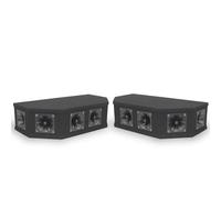 SoundLAB Pack 2 Systèmes de Haut-parleurs 6 tweeters Top Box Piezo Noir 50W