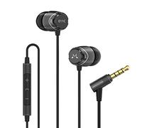 SoundMAGIC E11C Écouteurs Filaires Intra Auriculaires avec Microphone HiFi Stéréo Casques à Isolation Phonique avec Basses Puissantes Câble Anti-enchevêtrement Noir