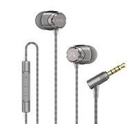 SoundMAGIC E11C Écouteurs filaires, Micro, Son HiFi, 3,5 mm, Gris foncé | Appels cristallins, son équilibré précis, basses riches, boîtier aluminium, câble haut de gamme, confort ergonomique