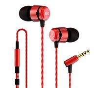SoundMAGIC E50 Écouteurs filaires Intra-Auriculaires, sans Microphone, Hi-FI, à Isolation phonique, idéal pour contrôle sonore, Port Confortable, Noir et Rouge