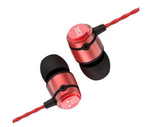 SoundMAGIC E50C Ecouteurs Intra-Auriculaires Écouteurs filaires avec Microphone Moniteur HiFi, Isolation du Bruit, Son Pur Siège Confortable Noir Rouge