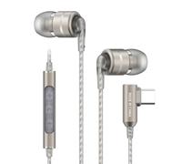 SoundMAGIC E80D Casque numérique USB C - Écouteurs filaires de type C avec microphone, écouteurs stéréo HiFi, basses puissantes, isolation du bruit, compatible avec les appareils Android, gris acier