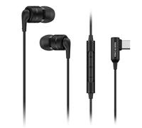 SoundMAGIC E80D Écouteurs stéréo intra-auriculaires USB-C, prise en forme de L, contrôleur en ligne, boîtier en métal, pilotes dynamiques de 10 mm, résistant à l'eau et à la poussière, noir