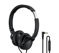 SoundMAGIC P22C Casque supra-auriculaire filaire léger avec microphone, confortable et portable, casque stéréo HiFi avec isolation phonique, design pliable, noir
