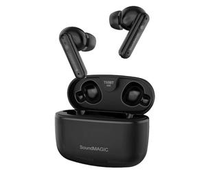SoundMAGIC T80BT Écouteurs True Wireless, ANC, Son HiFi, Appels HD, Noir