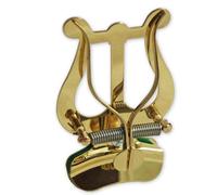 Soundman Fourchette de marche pour trompette/cornet/bugle (couleur dorée) - Support de musique pratique pour défilés - Maintien stable avec fixation facile directement sur la tasse