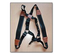 Soundman® Sangle de Saxophone, Bandoulière Rembourrée en Cuir, Ajustable, Ceinture Harness Universelle pour Saxo (Taille S: 140-150 cm)