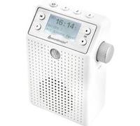 soundmaster DAB60WE Radio prise de courant DAB+, FM Bluetooth, USB fonction mains libres, avec microphone, protégé contre les projections deau, fonction G