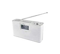 soundmaster DAB700WE Radio de table DAB+, FM AUX, Bluetooth, SD, USB fonction mains libres, avec microphone, fonction réveil blanc