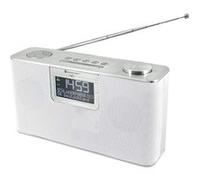 soundmaster DAB700WE Radio de table DAB+, FM AUX, Bluetooth, SD, USB fonction mains libres, avec microphone, fonction réveil blanc Blanc G