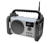 Soundmaster DAB80SG Radio de Chantier avec Dab+ FM Bluetooth et Batterie Li-ION IP44 Protection Contre la poussière et Les éclaboussure