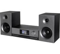 soundmaster EliteLine Chaîne stéréo AUX, Bluetooth, CD, DAB+, WiFi, FM, MP3, radio internet, avec télécommande, Spotify, fonction réveil 2 x 50 W aluminium,