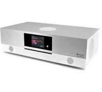 soundmaster EliteLine Chaîne stéréo AUX, DAB+, WiFi, FM, MP3, radio internet, CD, Bluetooth, avec télécommande, Spotify, fonction réveil 2 x 15 W blanc