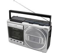 SOUNDMASTER Enregistreur rétro de radiocassettes RR20SI, FM, Bluetooth, USB, argenté