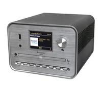 soundmaster Lecteur CD argent radio Internet, DAB+, WiFi, USB, avec enceintes