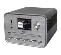 soundmaster Lecteur CD argent radio Internet, DAB+, WiFi, USB, avec enceintes