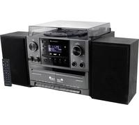 Soundmaster MCD5600SW Chaîne Hi-FI avec Platine Dab+ Double Cassette Lecteur CD USB MP3 Bluetooth Encodage Numérisation Connexion d'antenne 75 Ohms