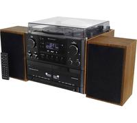 soundmaster MCD5600BR Chaîne stéréo Lecteur de disque, DAB+, FM, Bluetooth, CD, Cassette, USB, 2 x 5 W marron (aspect bois précieux mat)