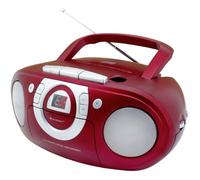 soundmaster SCD5100RO Radio-lecteur CD FM CD, AUX, Cassette, FM rouge foncé