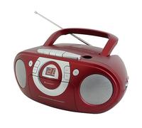 soundmaster SCD5100RO Radio-lecteur CD FM CD, AUX, Cassette, FM rouge foncé