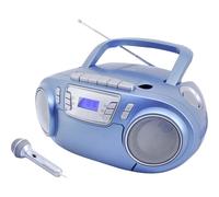 soundmaster SCD5800BL Radio-lecteur CD FM USB, Cassette, Radiocassette avec