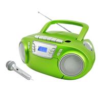 Soundmaster SCD5800GR Analogique 3 W FM, PLL Vert, Argent Lecture de MP3