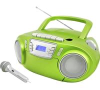 Soundmaster SCD5800GR Analogique 3 W FM, PLL Vert, Argent Lecture de MP3