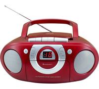 soundmaster SCD5100RO Radio-lecteur CD FM CD, AUX, Cassette, FM rouge foncé