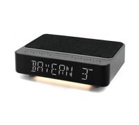 Soundmaster UR250AN DAB+ Radio-réveil numérique avec station de charge sans fil, veilleuse, chargeur sans fil iPhone/Samsung Galaxy, écran LED, variateur à 5 niveaux, 2 alarmes, radio réveil sans