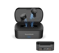 Soundodo Écouteurs sans fil TWS Ture pour écouter la télévision avec station de charge et émetteur, optique, auxiliaire 3,5 mm, RCA, Plug n Play, portée de 18,3 m