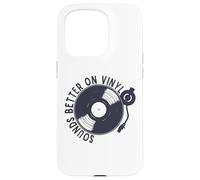 Sounds Better On Vinyl Retro Music Lover Vinyl Collector Coque pour iPhone 15 Pro