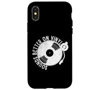 Sounds Better On Vinyl Retro Music Lover Vinyl Collector Coque pour iPhone X/XS
