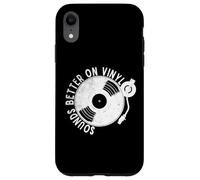 Sounds Better On Vinyl Retro Music Lover Vinyl Collector Coque pour iPhone XR