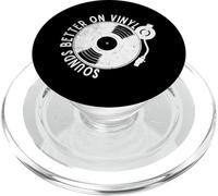 Sounds Better On Vinyl Retro Music Lover Vinyl Collector PopSockets PopGrip pour MagSafe
