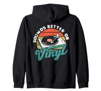 Sounds Better On Vinyl Retro Music Lover Vinyl Collector Sweat à Capuche