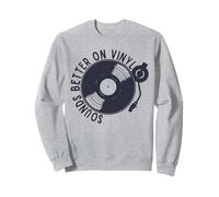 Sounds Better On Vinyl Retro Music Lover Vinyl Collector Sweatshirt